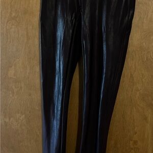 SPANX Burgandy Faux Leather Pants